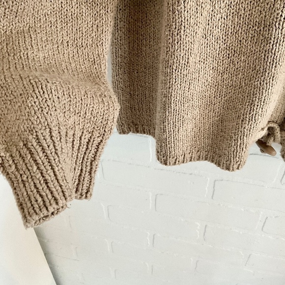 Woolrich Women’s Sweater knit Cardigan Tan Oatmeal Marine Shawl Collar Size L - Picture 3 of 12